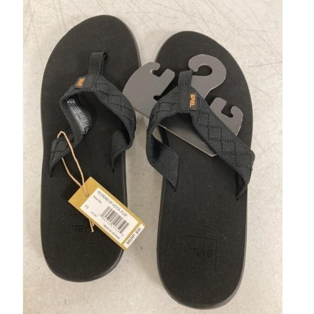 NEW Reef Womens Zen Love Flip-Flop sz 11 black
